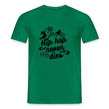 Hip hop never dies - T-shirt homme - vert - Devant - AI Model Male 178 dark (178cm)