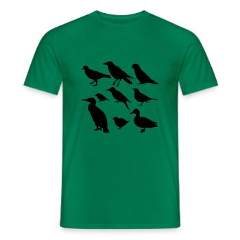 Vögel minimalistisch, Silhouetten - Männer T-Shirt - Kelly Green - Vorne - AI Model Male 178 dark (178cm)