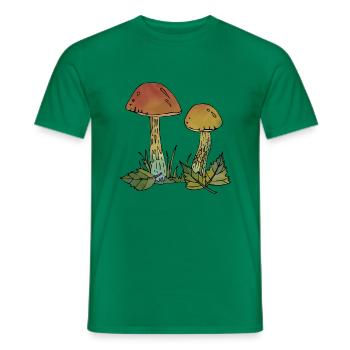 Fungi - Men's T-Shirt - kelly green - Front - AI Model Male 178 dark (178cm)