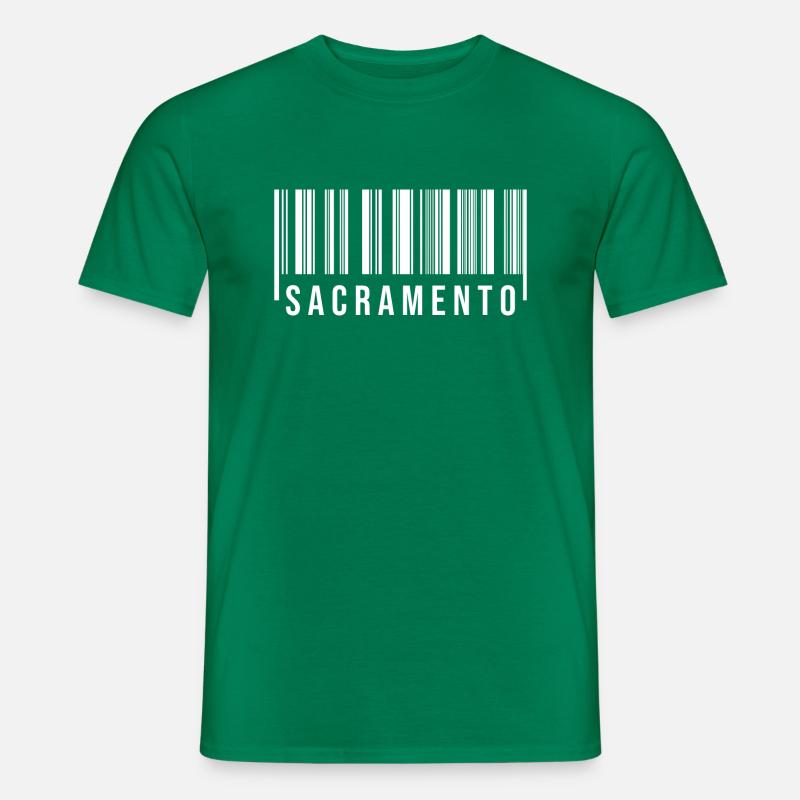 Sacramento Strichcode - Männer T-Shirt - Kelly Green
