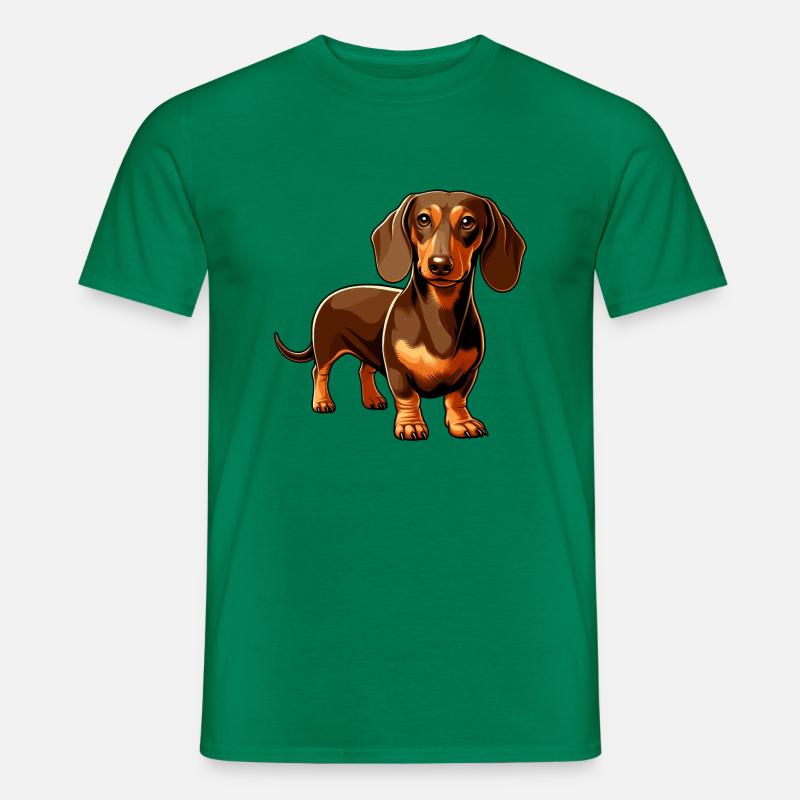 Brauner Dackel - Männer T-Shirt - Kelly Green