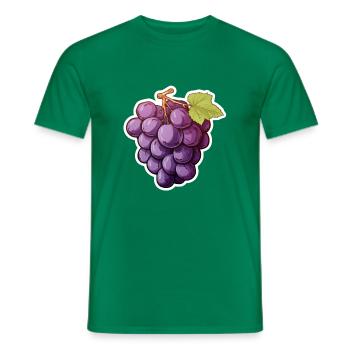 Grapes or dark vine - Men's T-Shirt - kelly green - Front - AI Model Male 178 dark (178cm)