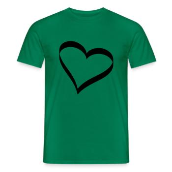 herz - Männer T-Shirt - Kelly Green - Vorne - AI Model Male 178 dark (178cm)