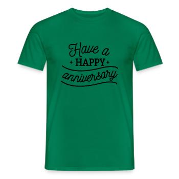 Glückwunsch Hochzeitstag Jahrestag Jubiläum - Männer T-Shirt - Kelly Green - Vorne - AI Model Male 178 dark (178cm)