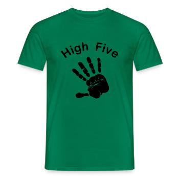 High Five - Männer T-Shirt - Kelly Green - Vorne - AI Model Male 178 dark (178cm)