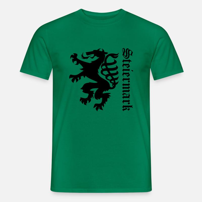 Löwe Silhouette Geschenk Steiermark - Männer T-Shirt - Kelly Green