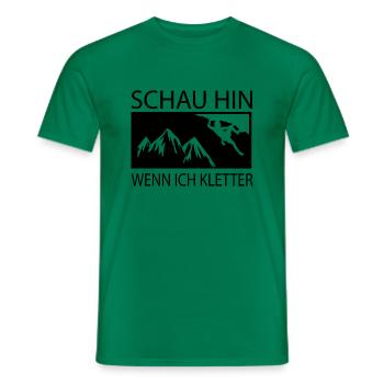 Bouldern Klettern Climbing - Männer T-Shirt - Kelly Green - Vorne - AI Model Male 178 dark (178cm)