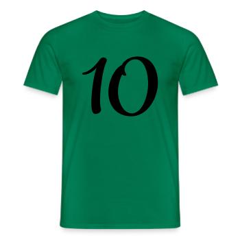 10 - Men's T-Shirt - kelly green - Front - AI Model Male 178 dark (178cm)