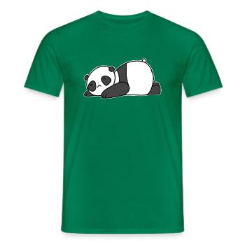 Liegender trauriger Panda - Männer T-Shirt - Kelly Green - Vorne - AI Model Male 178 dark (178cm)
