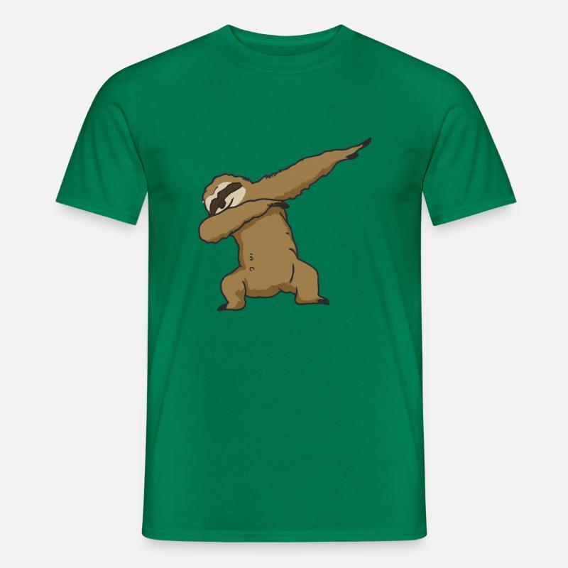 Dabbing Faultier Geschenkidee - Männer T-Shirt - Kelly Green
