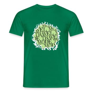 Camping Beer Humor Present Gift Mountain - Men's T-Shirt - kelly green - Front - AI Model Male 178 dark (178cm)