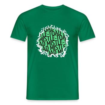 dinosaur tshirt bday fun gift awkward santa - Männer T-Shirt - Kelly Green - Vorne - AI Model Male 178 dark (178cm)