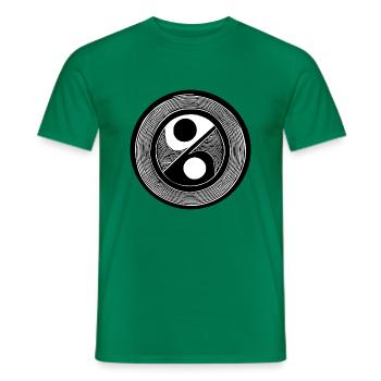 Yin Yang Sign Symbol Peace Happy 15 - Men's T-Shirt - kelly green - Front - AI Model Male 178 dark (178cm)