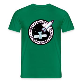 Space Academy International Vintage noir - T-shirt homme - vert - Devant - AI Model Male 178 dark (178cm)