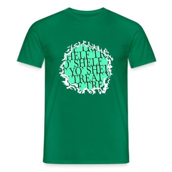 bday book reader book dragon green present - Männer T-Shirt - Kelly Green - Vorne - AI Model Male 178 dark (178cm)