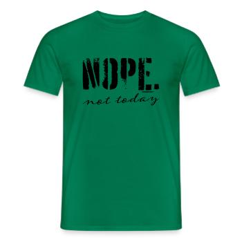 NOPE pas aujourd'hui - T-shirt homme - vert - Devant - AI Model Male 178 dark (178cm)