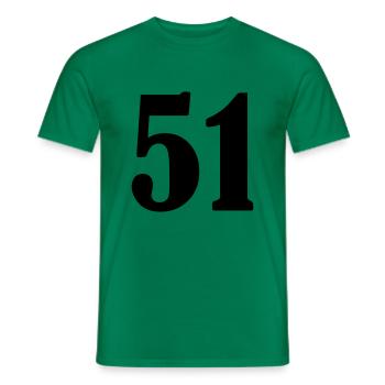 51 - T-shirt homme - vert - Devant - AI Model Male 178 dark (178cm)
