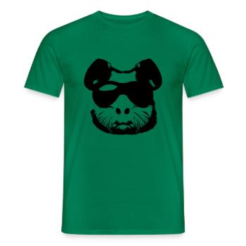 Guinea pig cool sunglasses funny vector 5 - Men's T-Shirt - kelly green - Front - AI Model Male 178 dark (178cm)