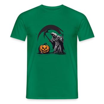 Sensenmann mit dem Kürbis - Männer T-Shirt - Kelly Green - Vorne - AI Model Male 178 dark (178cm)