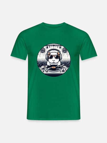 DJ Guinea Pig auf einer Techno-Party 🐹🎧🔥 - Männer T-Shirt - Kelly Green