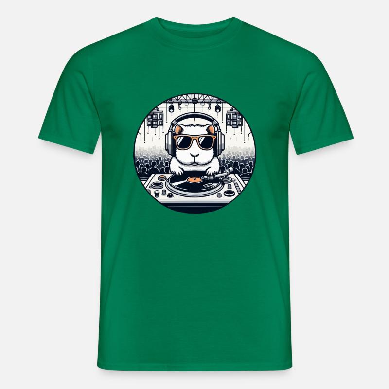 DJ Guinea Pig auf einer Techno-Party 🐹🎧🔥 - Männer T-Shirt - Kelly Green