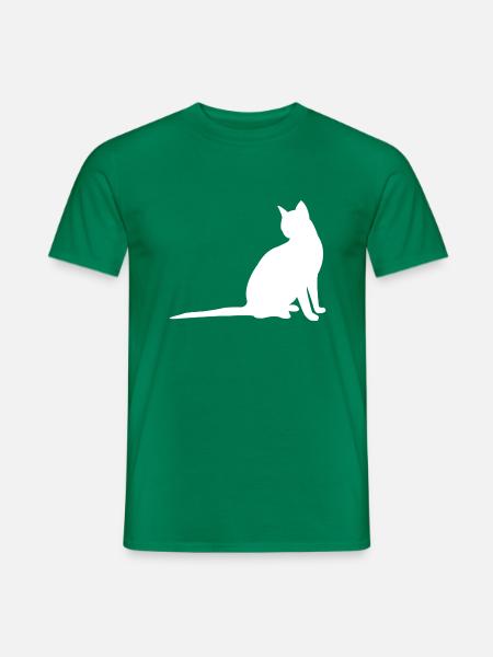 Katze - Männer T-Shirt - Kelly Green