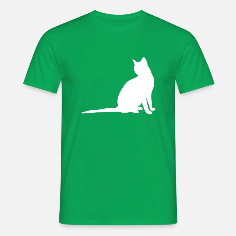 Katze - Männer T-Shirt - Kelly Green