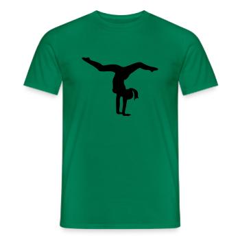 turnen_f1 - Men's T-Shirt - kelly green - Front - AI Model Male 178 dark (178cm)