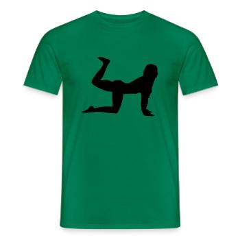 Sport Frau Silhouette - Männer T-Shirt - Kelly Green - Vorne - AI Model Male 178 dark (178cm)