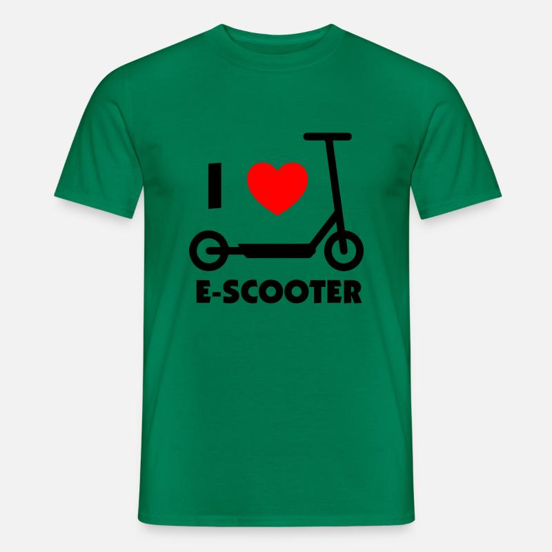 E-Scooter E-Roller Scooter - Männer T-Shirt - Kelly Green