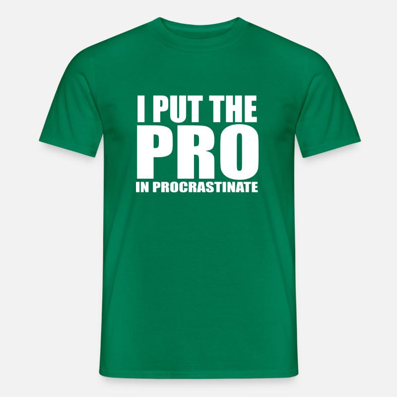 Zitat aufschieben - Männer T-Shirt - Kelly Green