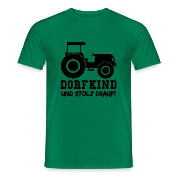 traktor dorfkind - Männer T-Shirt - Kelly Green - Vorne - AI Model Male 178 dark (178cm)