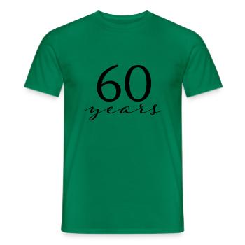 60 ans - T-shirt homme - vert - Devant - AI Model Male 178 dark (178cm)