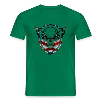 Army War Military Uniform Force Soldier Camouflage - Men's T-Shirt - kelly green - Front - AI Model Male 178 dark (178cm)