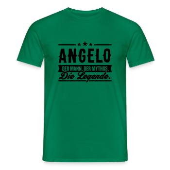 Man Myth Legend Angelo - Men's T-Shirt - kelly green - Front - AI Model Male 178 dark (178cm)