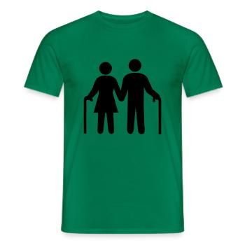 ehepaar_opa_und_oma - Männer T-Shirt - Kelly Green - Vorne - AI Model Male 178 dark (178cm)