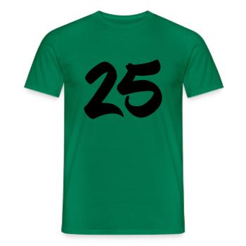 25 - Men's T-Shirt - kelly green - Front - AI Model Male 178 dark (178cm)