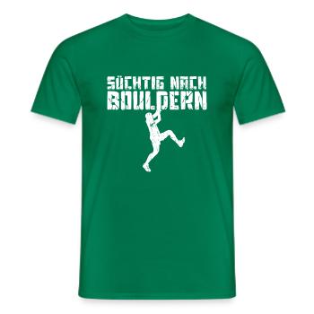 Bouldern - Männer T-Shirt - Kelly Green - Vorne - AI Model Male 178 dark (178cm)