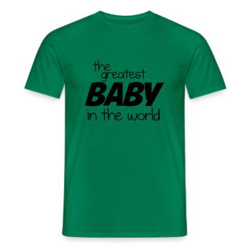 Le plus grand bébé du monde - Noir - T-shirt homme - vert - Devant - AI Model Male 178 dark (178cm)