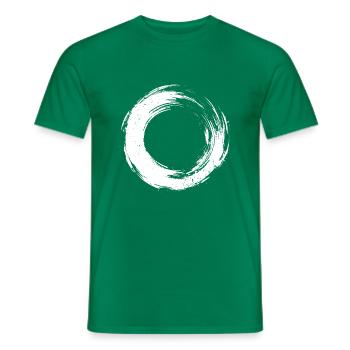 Circle Brushstroke Background - Men's T-Shirt - kelly green - Front - AI Model Male 178 dark (178cm)