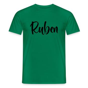 Name - Ruben - Männer T-Shirt - Kelly Green - Vorne - AI Model Male 178 dark (178cm)