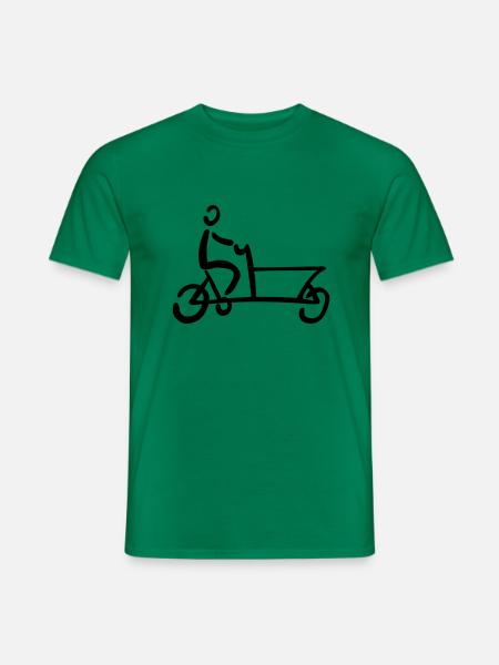 Lastenrad Bakfiets Fahrrad - Männer T-Shirt - Kelly Green