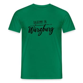fränkisch - dahemm in Würzburg - Männer T-Shirt - Kelly Green - Vorne - AI Model Male 178 dark (178cm)