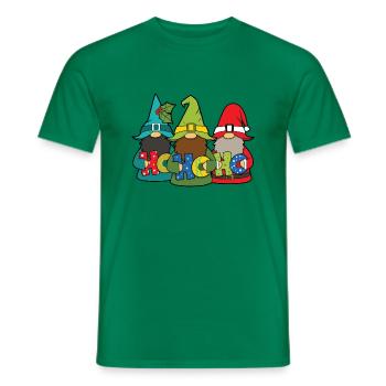Ho Ho Ho Gnome - Men's T-Shirt - kelly green - Front - AI Model Male 178 dark (178cm)