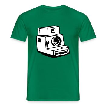 Appareil photo, Appareil photo vintage, , Ancien appareil photo, Ancien - T-shirt homme - vert - Devant - AI Model Male 178 dark (178cm)