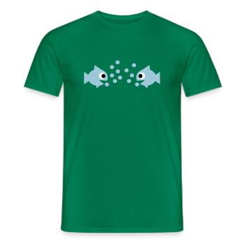 Poisson - T-shirt homme - vert - Devant - AI Model Male 178 dark (178cm)