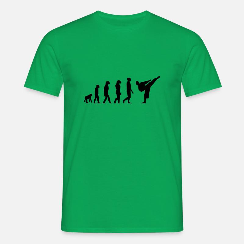 Karate-Evolution - Männer T-Shirt - Kelly Green