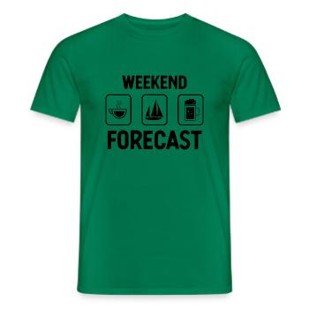 Weekend Forecast - (2) - Men's T-Shirt - kelly green - Front - AI Model Male 178 dark (178cm)