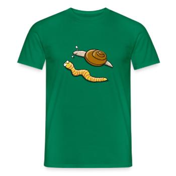 Schnecke und Raupe - Männer T-Shirt - Kelly Green - Vorne - AI Model Male 178 dark (178cm)