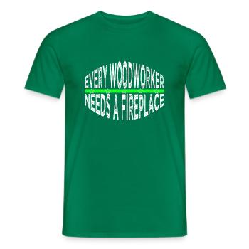 arborists americas forest work fun chainsaw grab - Men's T-Shirt - kelly green - Front - AI Model Male 178 dark (178cm)